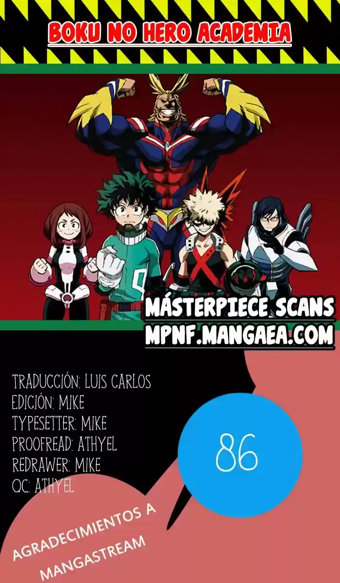 Página 1 — Boku no Hero Academia Capítulo 86