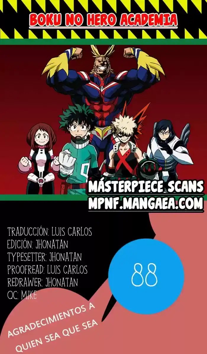 Página 1 — Boku no Hero Academia Capítulo 88