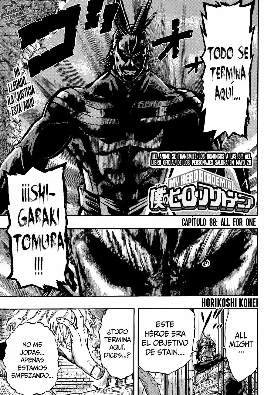 Página 2 — Boku no Hero Academia Capítulo 88