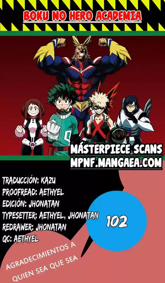 Página 1 — Boku no Hero Academia Capítulo 102