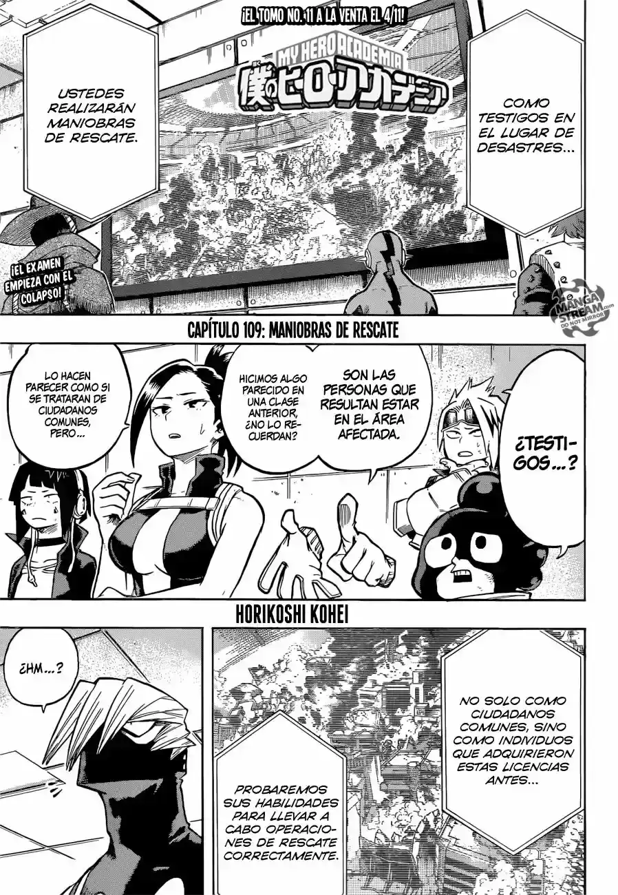 Página 3 — Boku no Hero Academia Capítulo 109