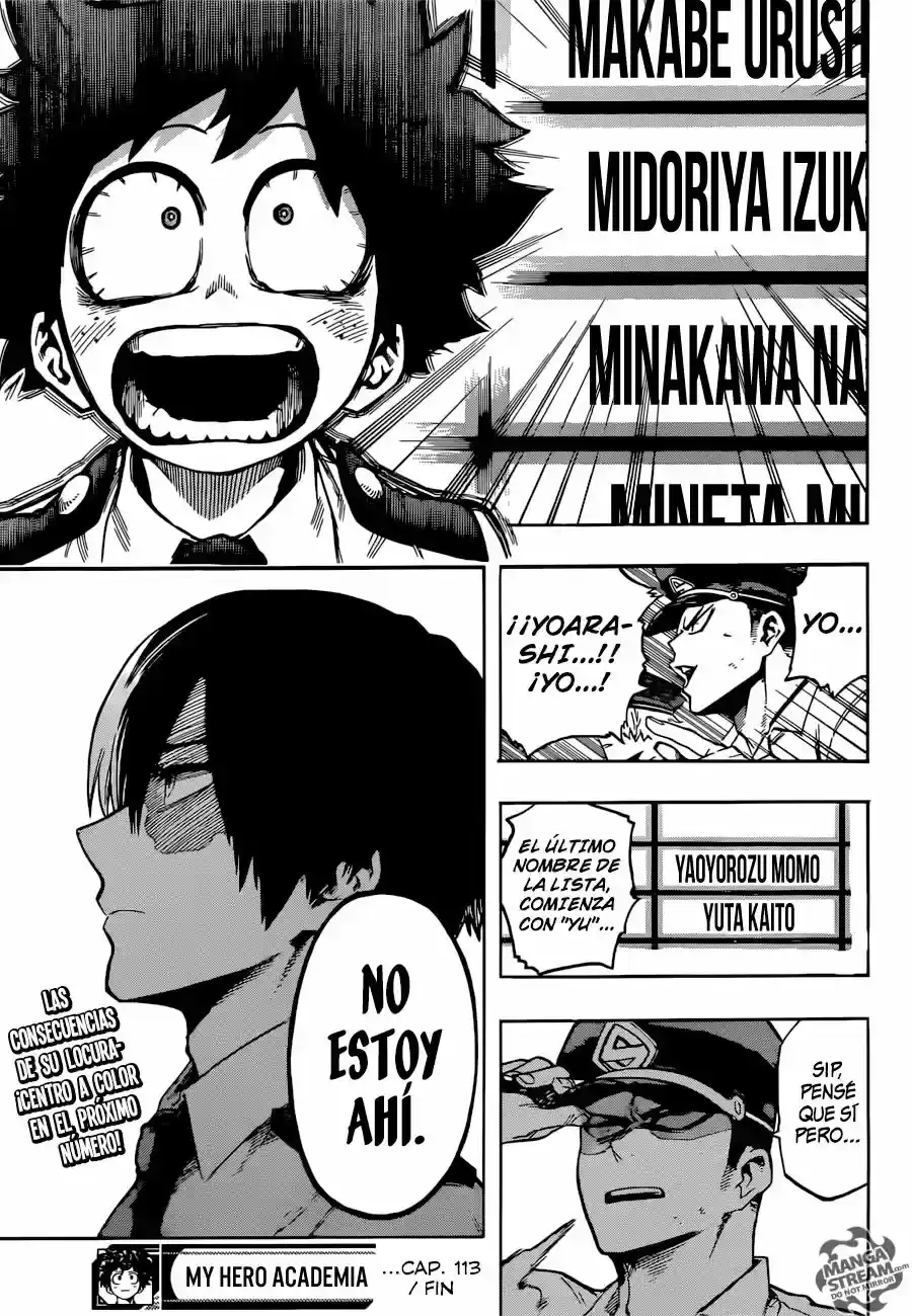 Página 18 — Boku no Hero Academia Capítulo 113