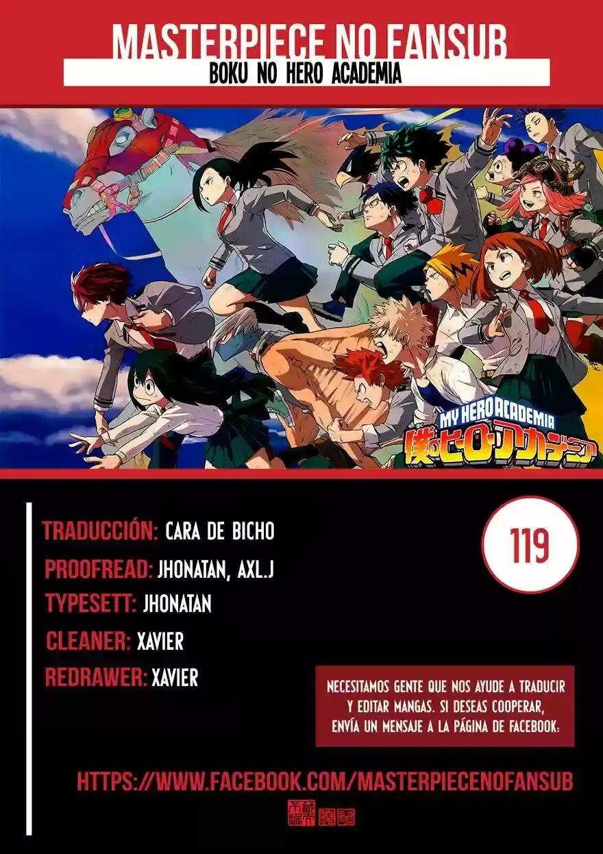 Página 1 — Boku no Hero Academia Capítulo 119