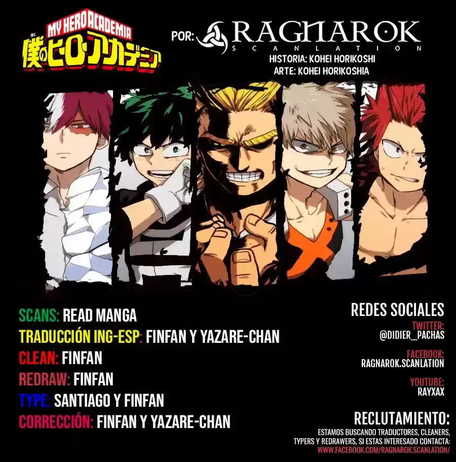 Página 1 — Boku no Hero Academia Capítulo 177