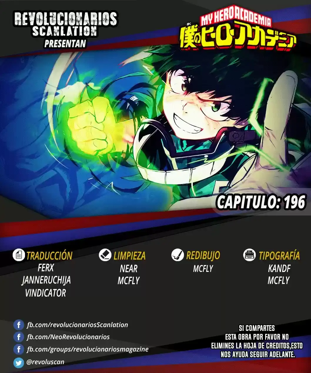 Página 1 — Boku no Hero Academia Capítulo 196