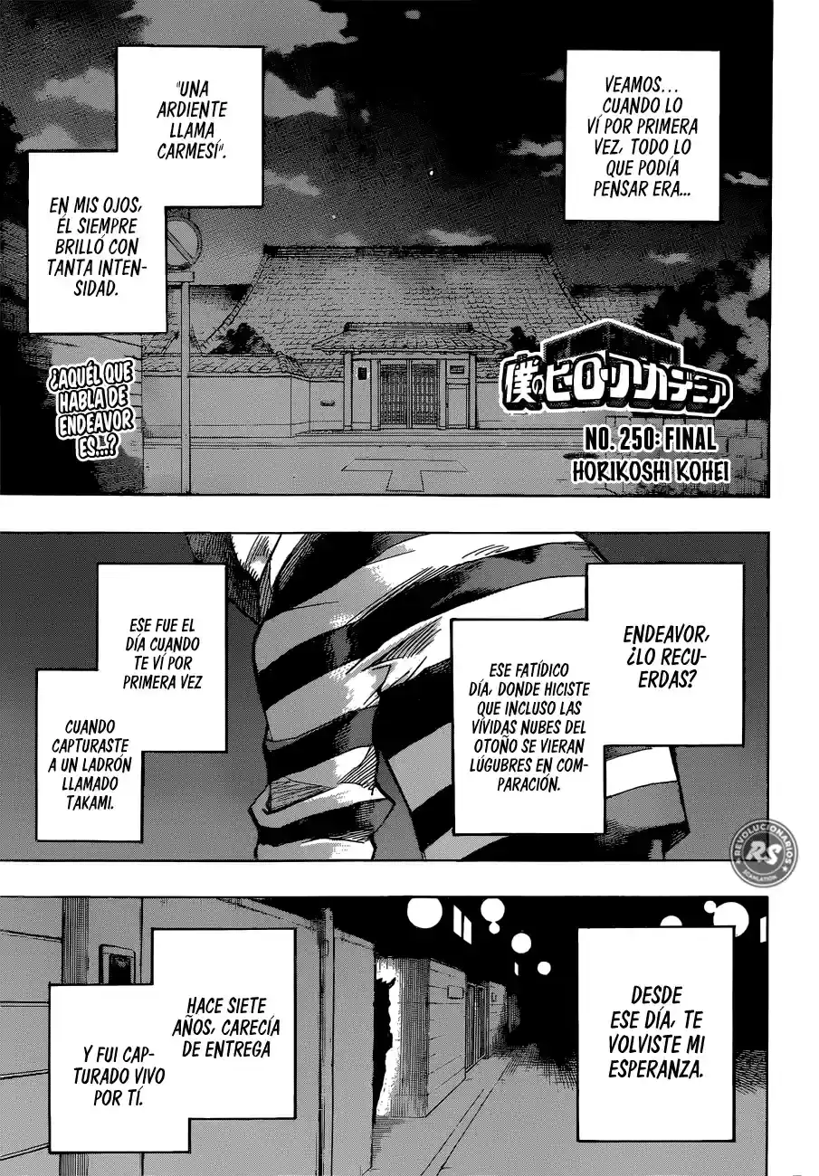 Página 1 — Boku no Hero Academia Capítulo 250