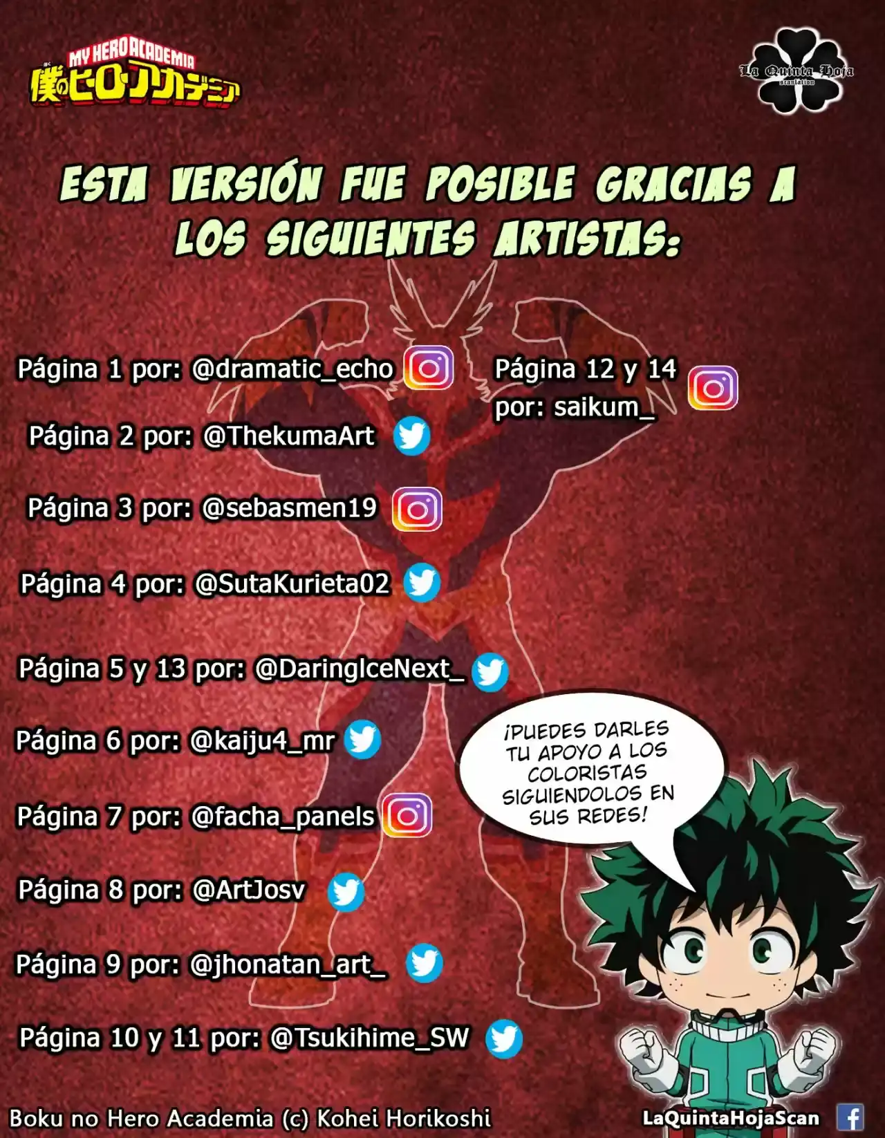 Página 1 — Boku no Hero Academia Capítulo 329.5