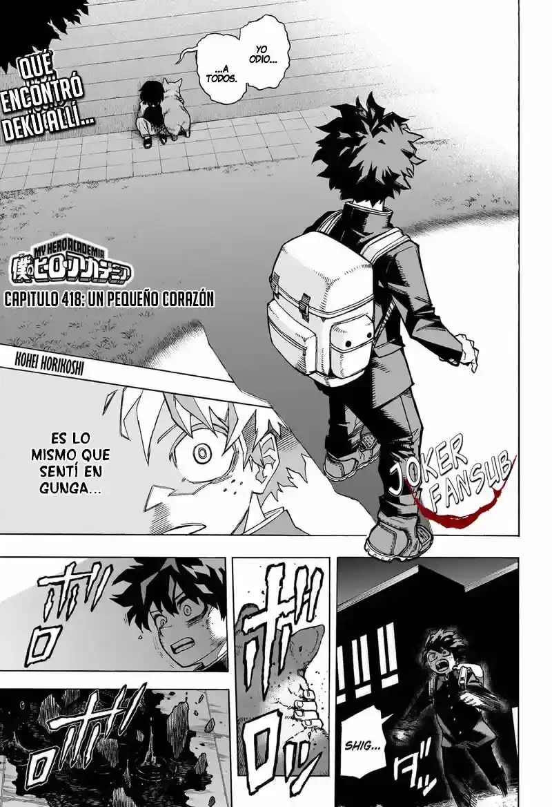 Página 1 — Boku no Hero Academia Capítulo 418