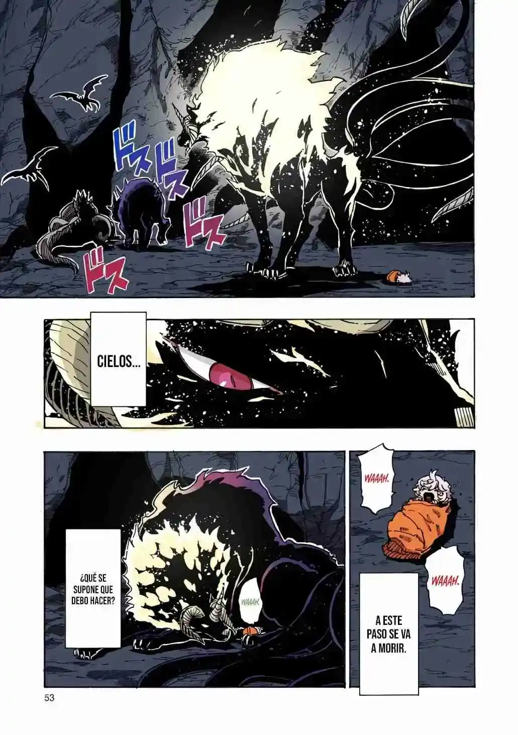 Página 49 — Clevatess: Majuu no Ou to Akago to Shikabane no Yuusha Capítulo 2