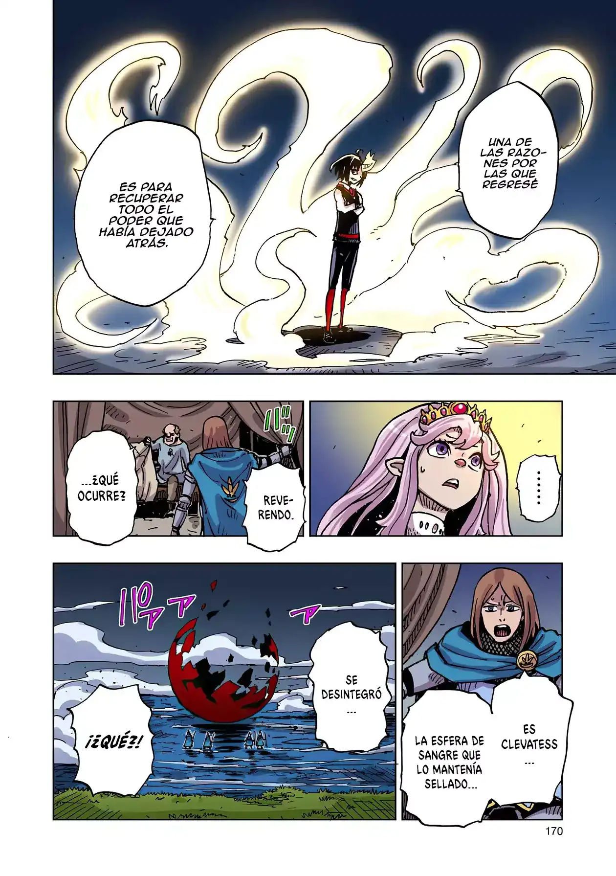 Página 64 — Clevatess: Majuu no Ou to Akago to Shikabane no Yuusha Capítulo 49