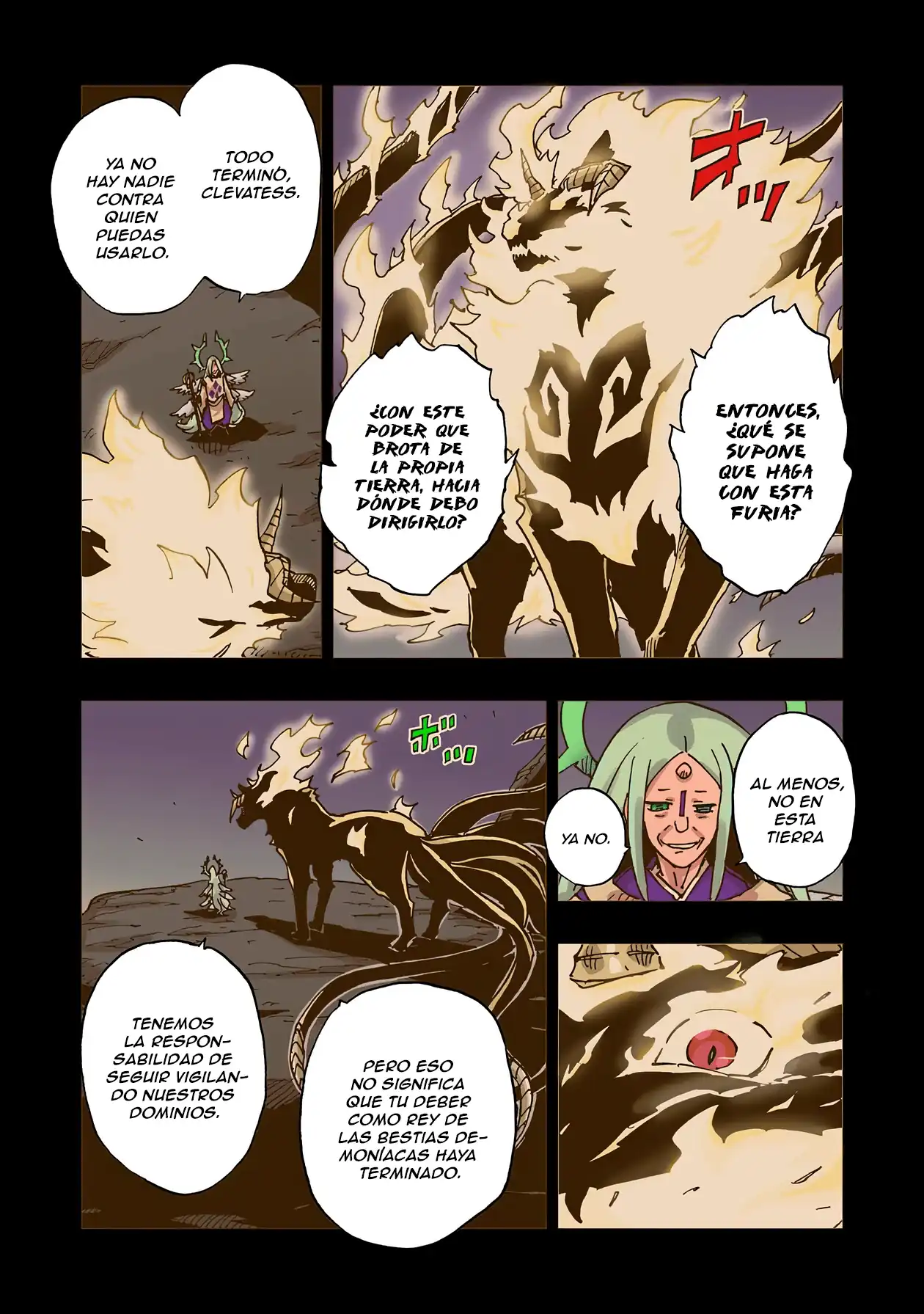 Página 57 — Clevatess: Majuu no Ou to Akago to Shikabane no Yuusha Capítulo 53