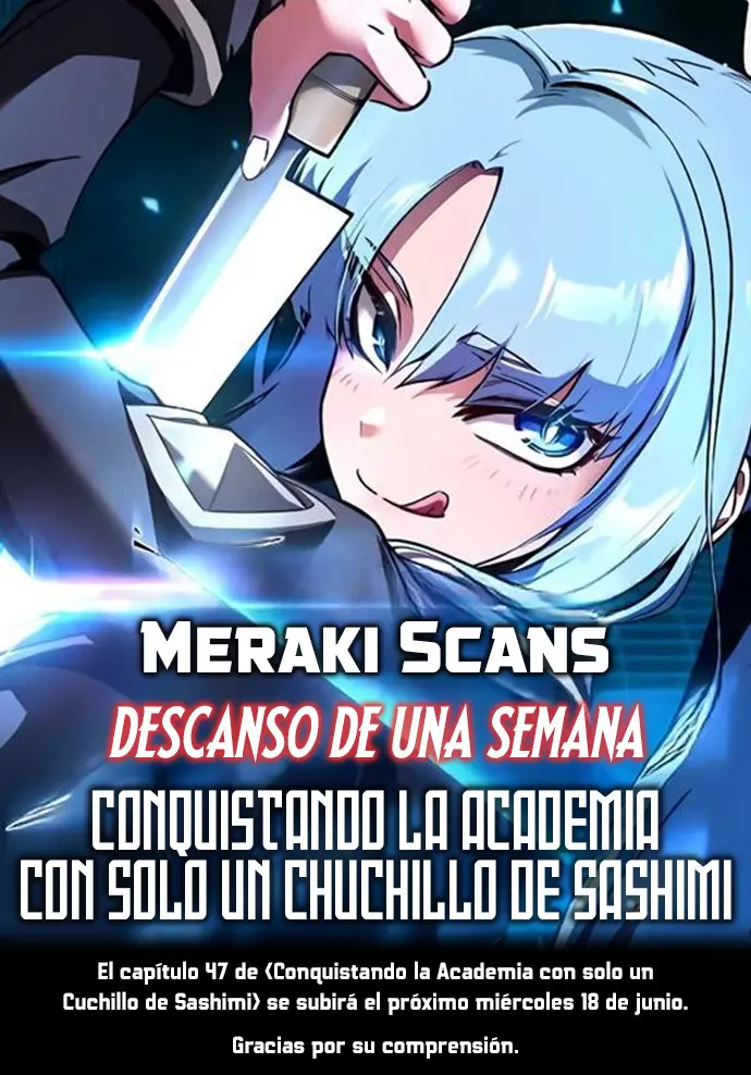 Página 1 — Conquistando La Academia Con Solo Un Cuchillo De Sashimi Capítulo 46.1