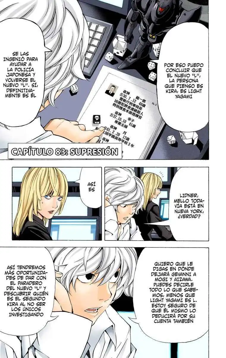 Página 1 — Death Note - full color Capítulo 83