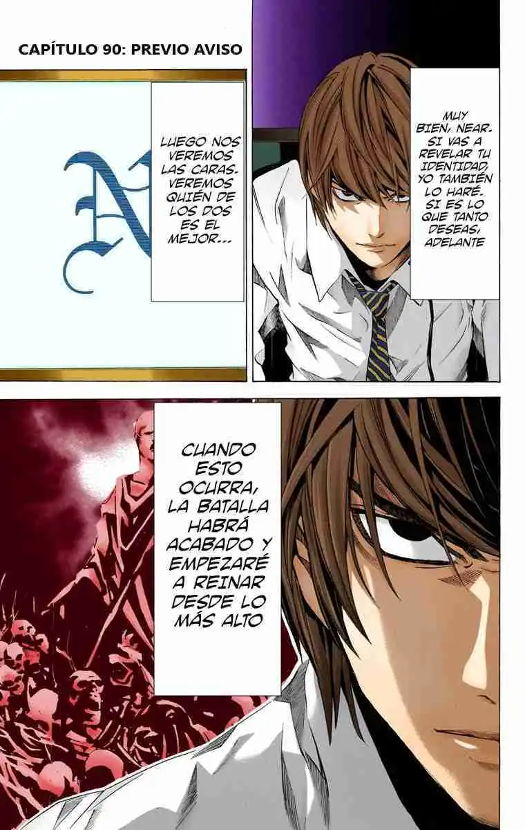 Página 1 — Death Note - full color Capítulo 90