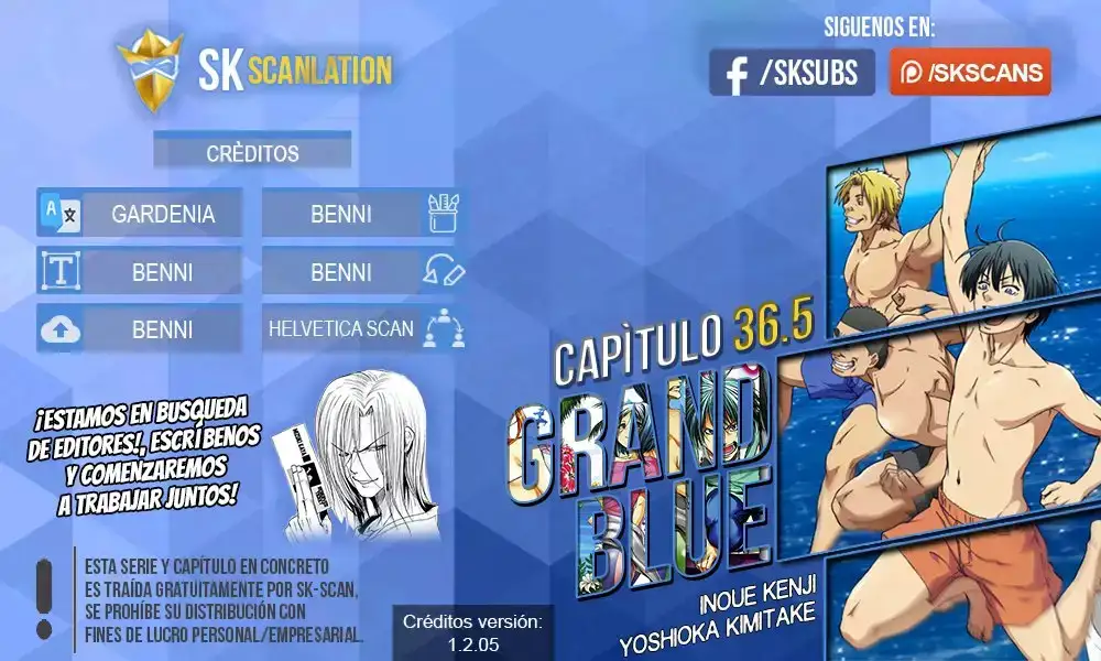 Página 1 — Grand Blue Capítulo 36.5