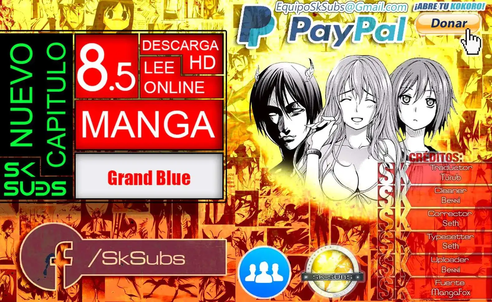Página 1 — Grand Blue Capítulo 8.5