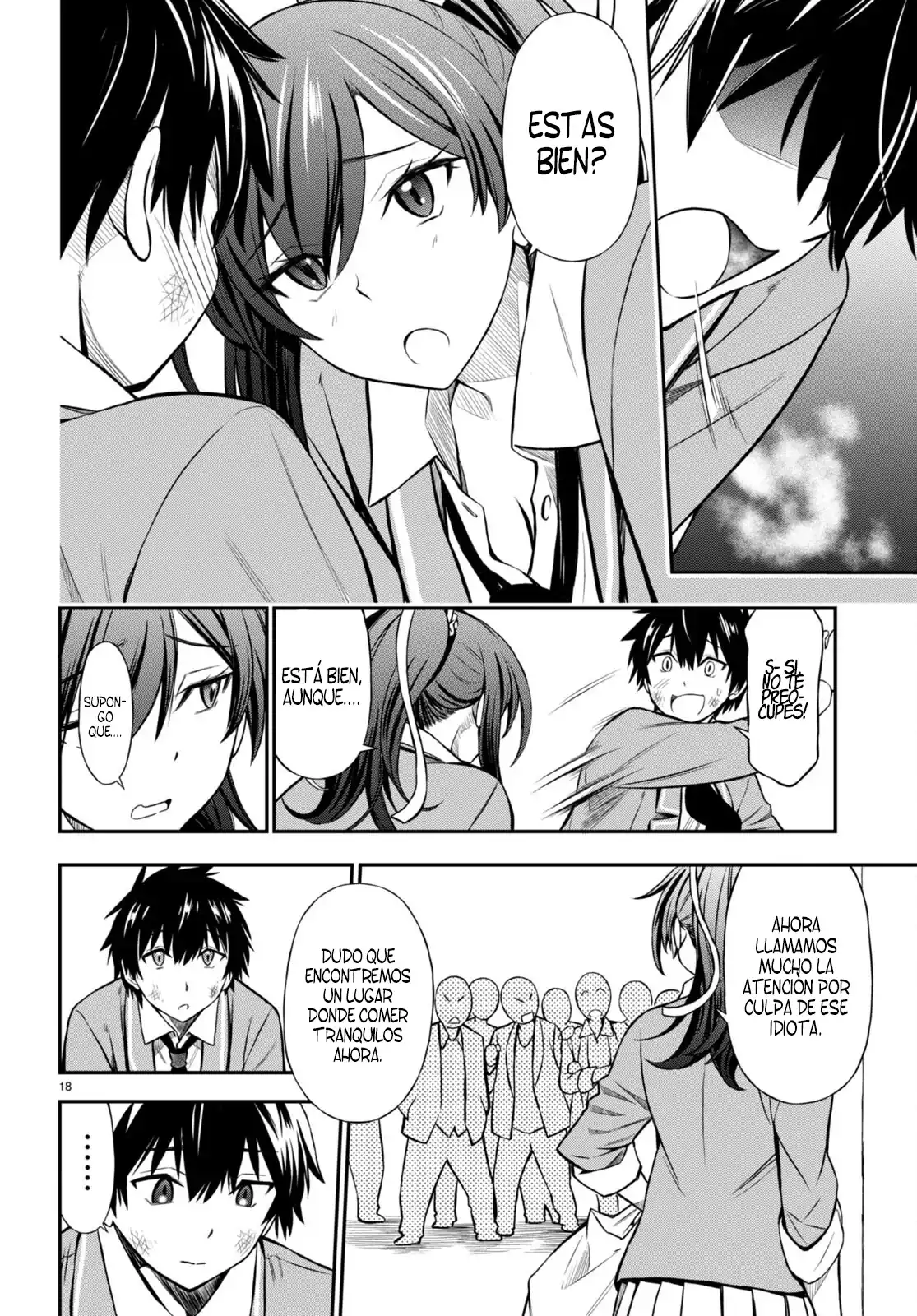 Página 18 — Capítulo 2 de Houkago wa Kenka Saikyou no Gal ni Tsurekomareru Seikatsu: Kanojo-tachi ni Sukarete, Boku mo Saikyou ni!?