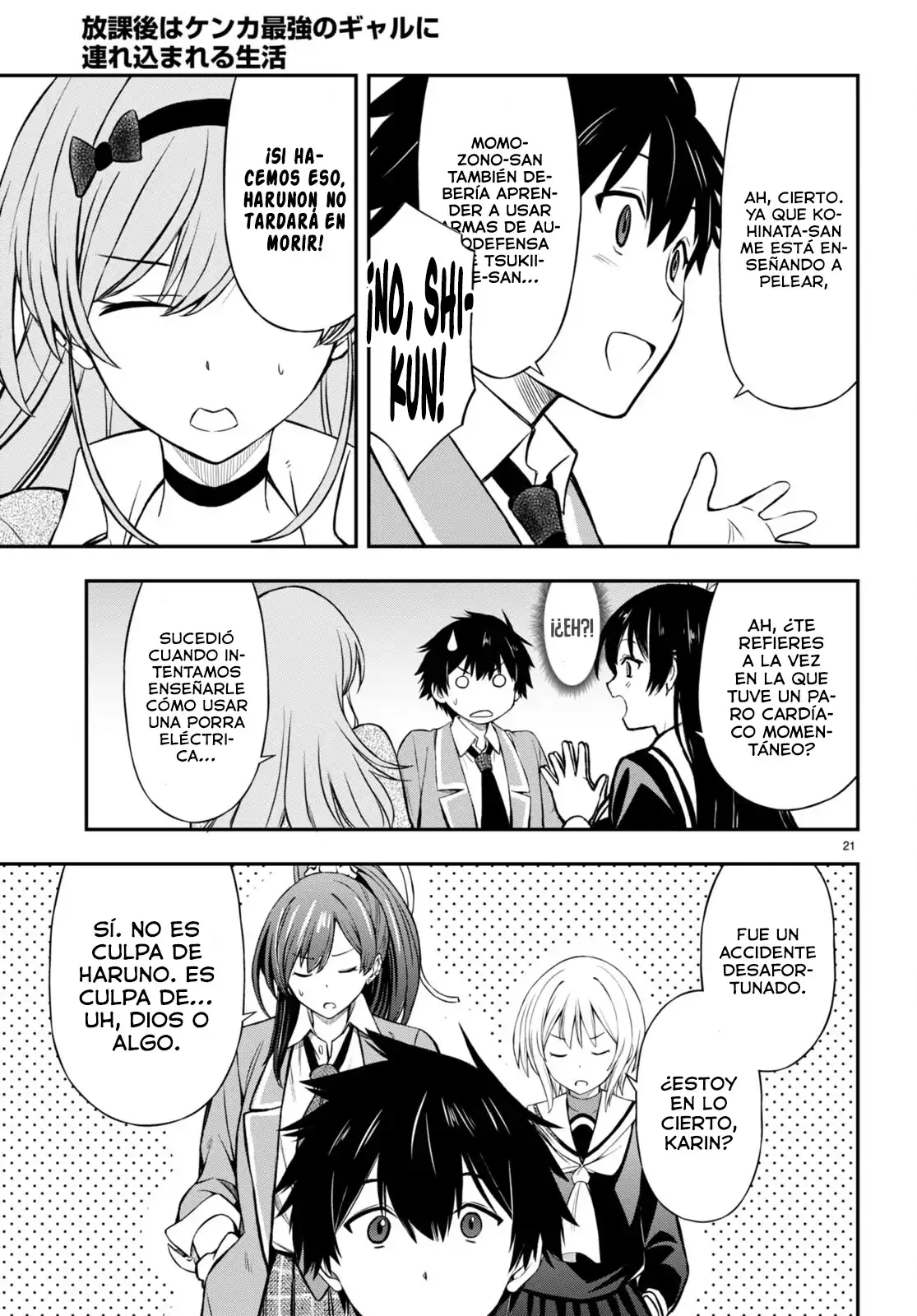 Página 22 — Capítulo 5 de Houkago wa Kenka Saikyou no Gal ni Tsurekomareru Seikatsu: Kanojo-tachi ni Sukarete, Boku mo Saikyou ni!?