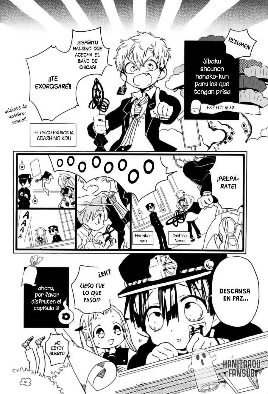 Página 3 — Jibaku Shounen Hanako-kun Capítulo 0.3