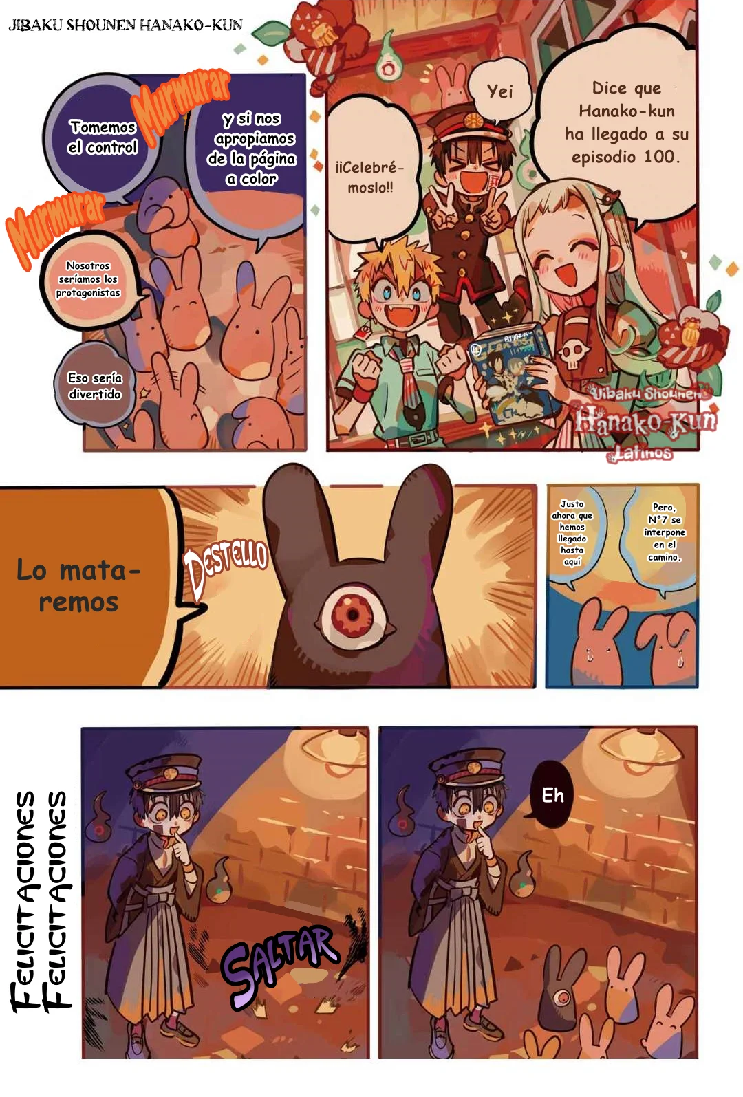 Página 6 — Jibaku Shounen Hanako-kun Capítulo 100