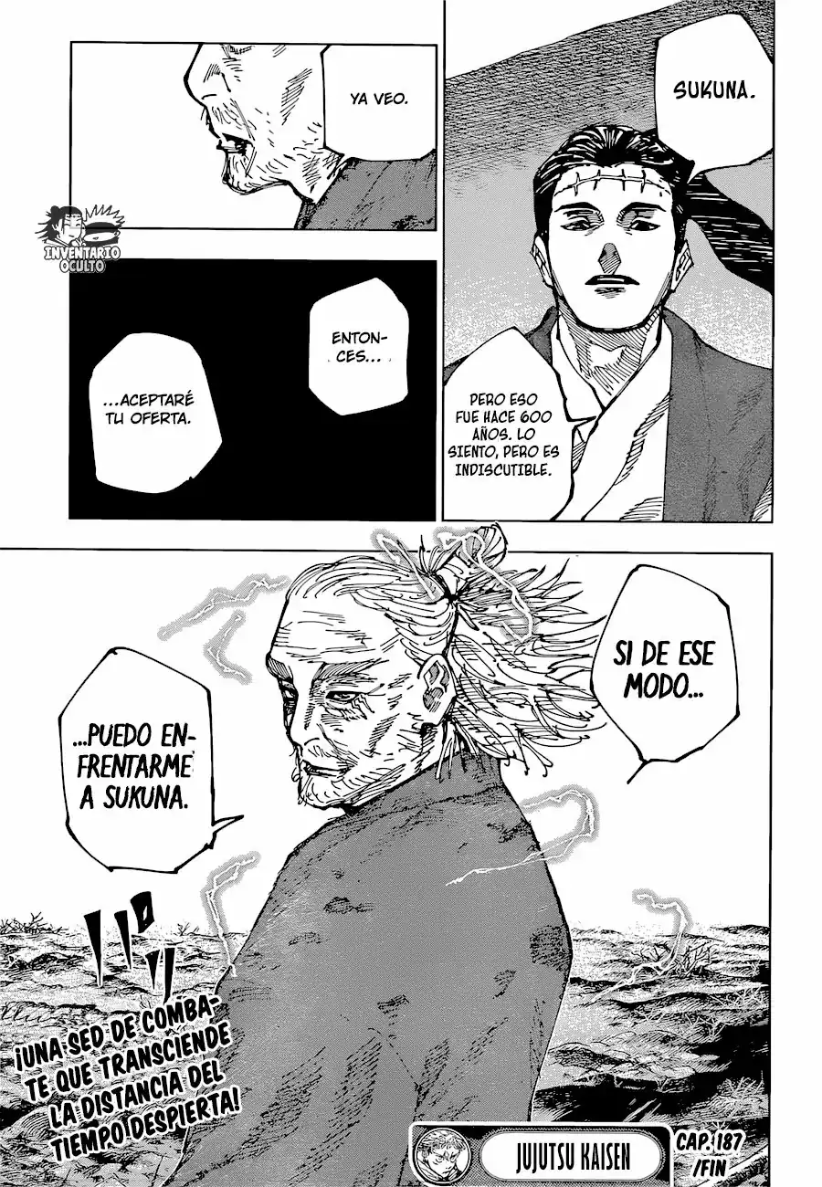 Página 18 — Jujutsu Kaisen Capítulo 187