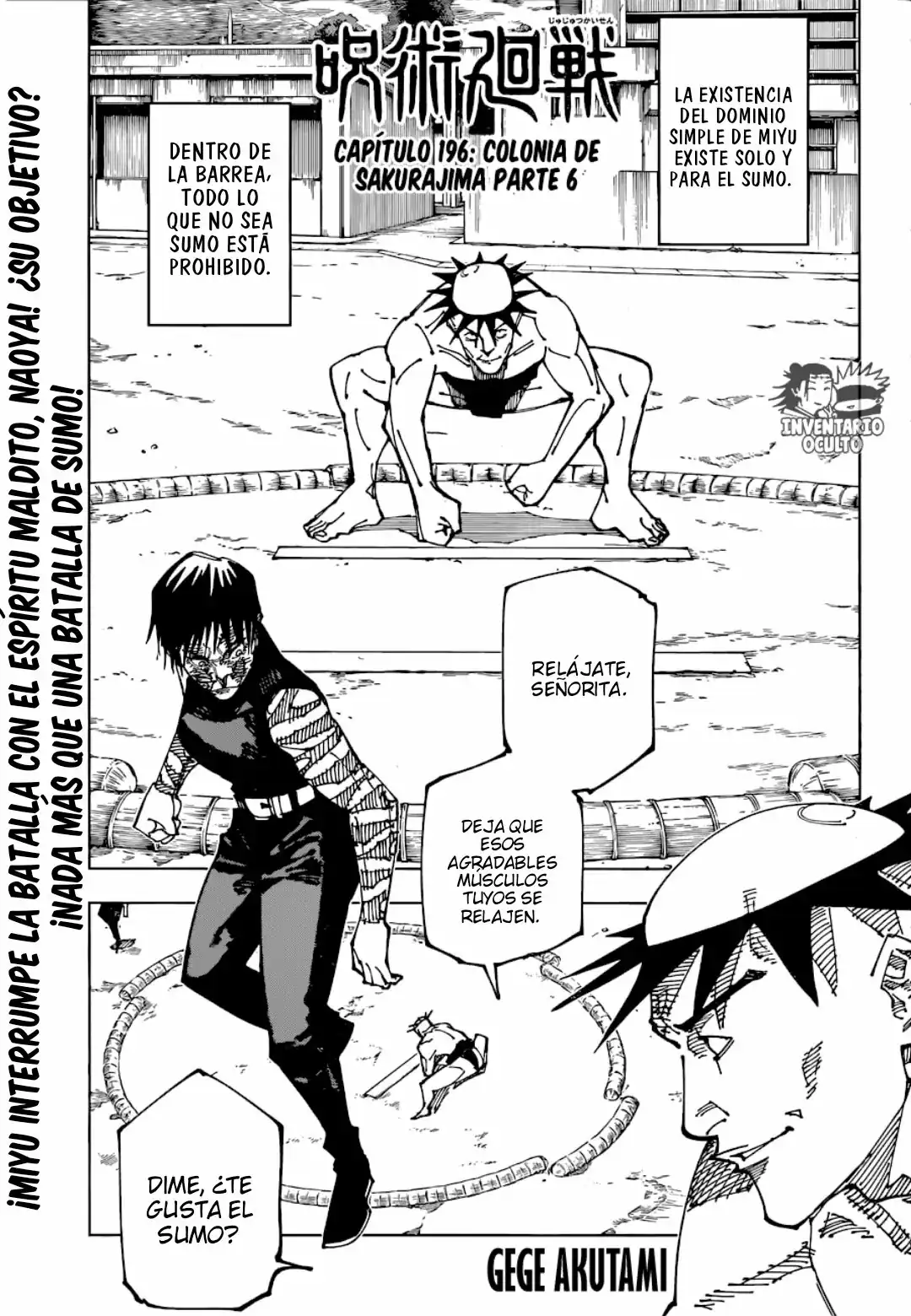 Página 2 — Jujutsu Kaisen Capítulo 196