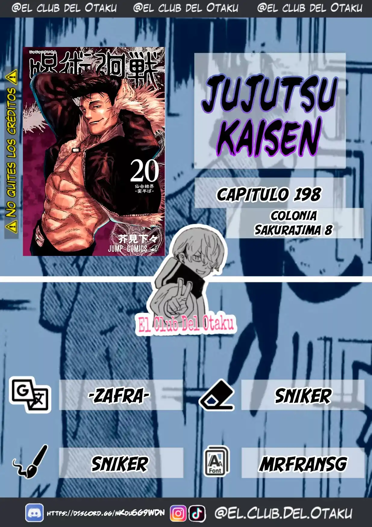 Página 1 — Jujutsu Kaisen Capítulo 198