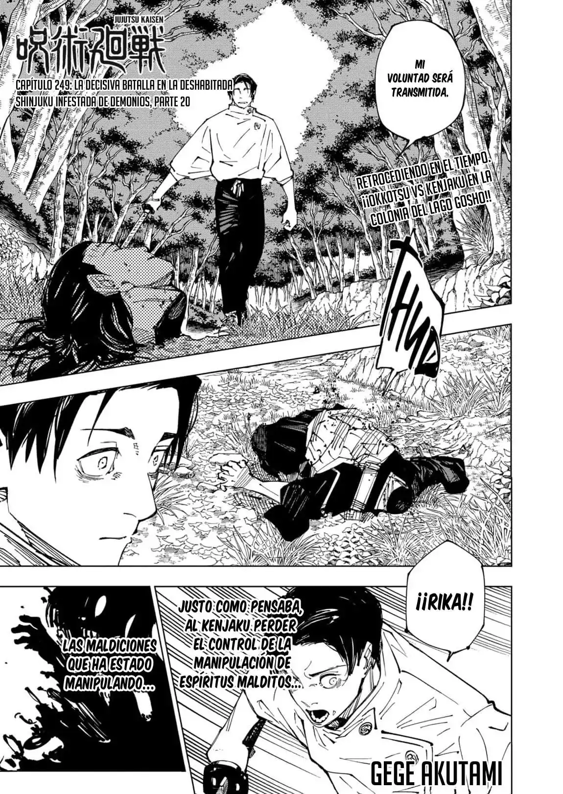 Página 3 — Jujutsu Kaisen Capítulo 249