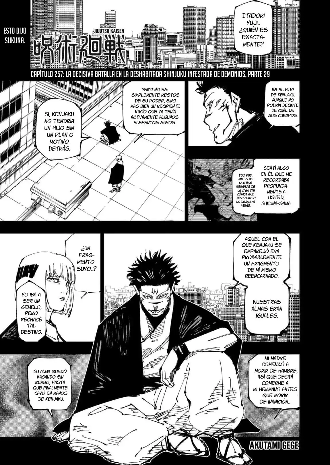 Página 3 — Jujutsu Kaisen Capítulo 257