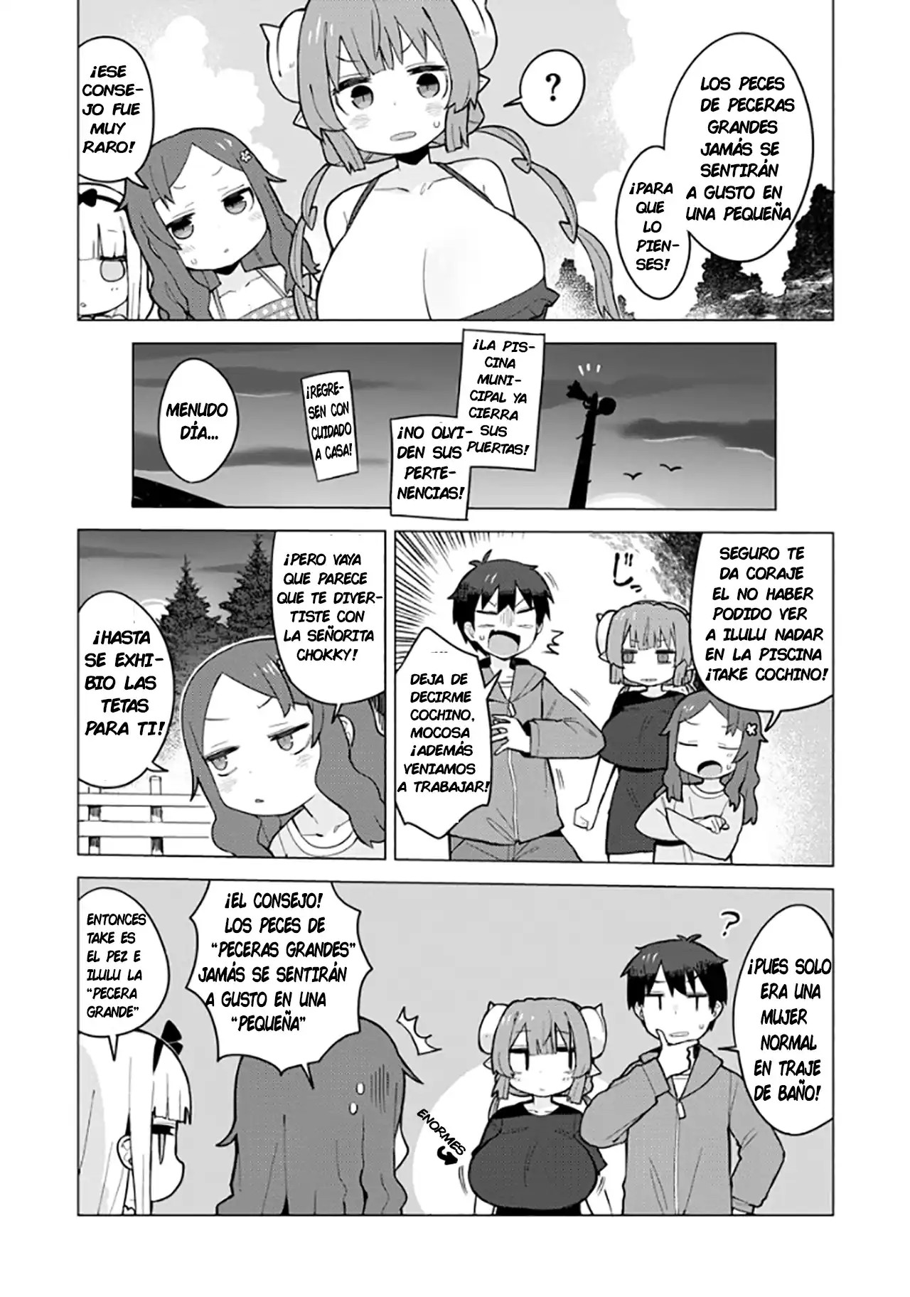 Página 14 — Capítulo 5 de Kobayashi-san Chi no Maid Dragon: Ilulu wa Koi toka Wakarimasen!
