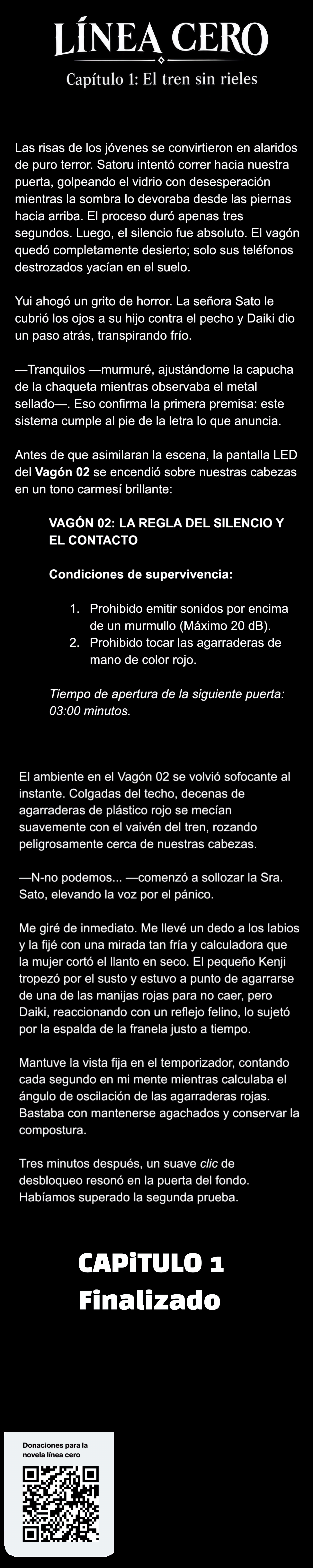 Página 1 — Linea Cero; Novela Capítulo 3