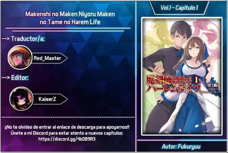 Página 1 — Makenshi no Maken ni Yoru Maken no Tame no Harem Life Capítulo 1