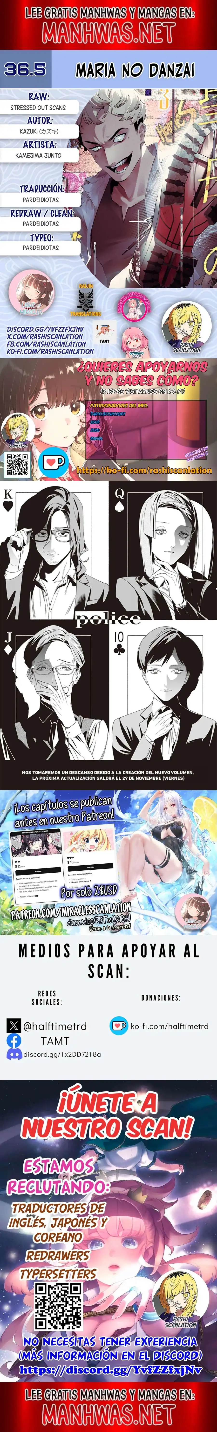 Página 1 — Maria no Danzai Capítulo 36.5