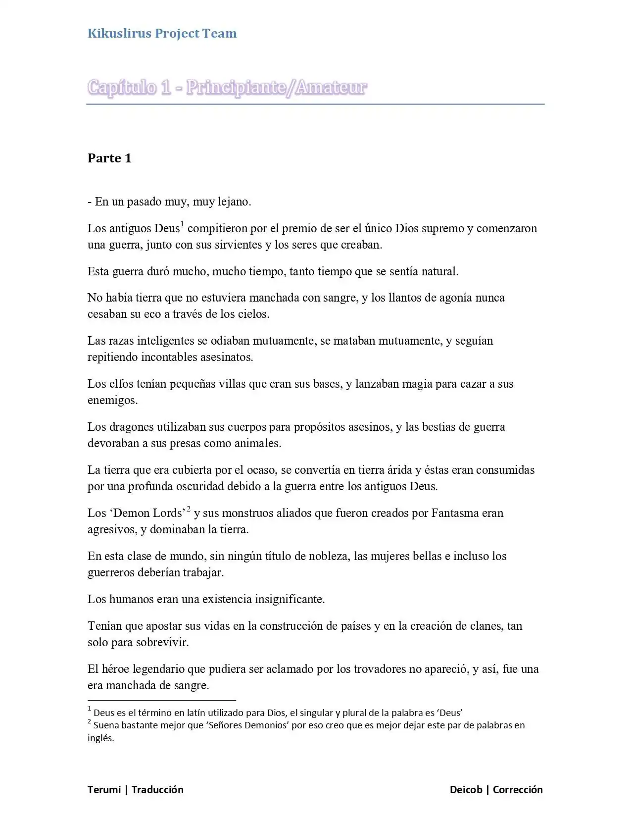 Página 1 — No Game No Life Capítulo 1.1