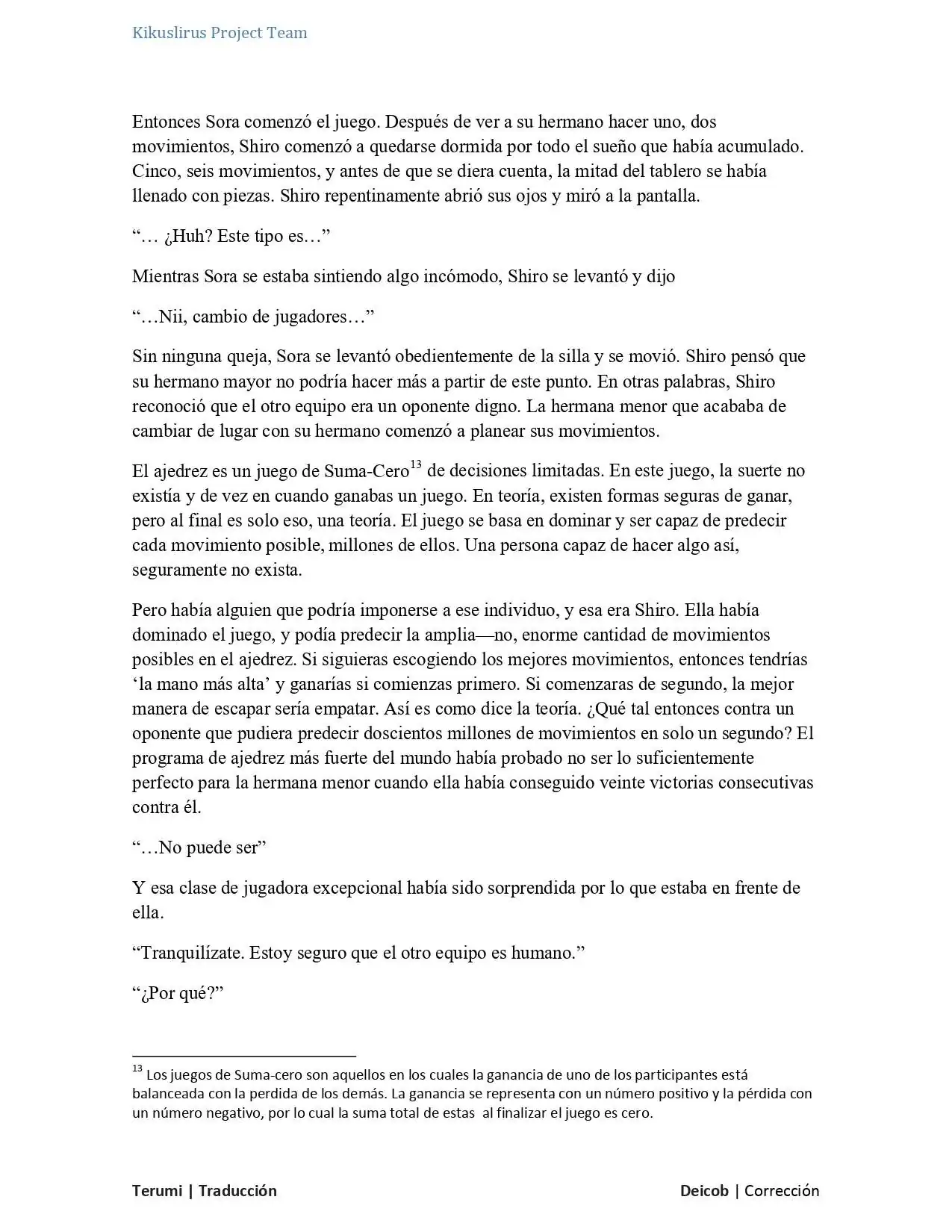 Página 13 — No Game No Life Capítulo 1