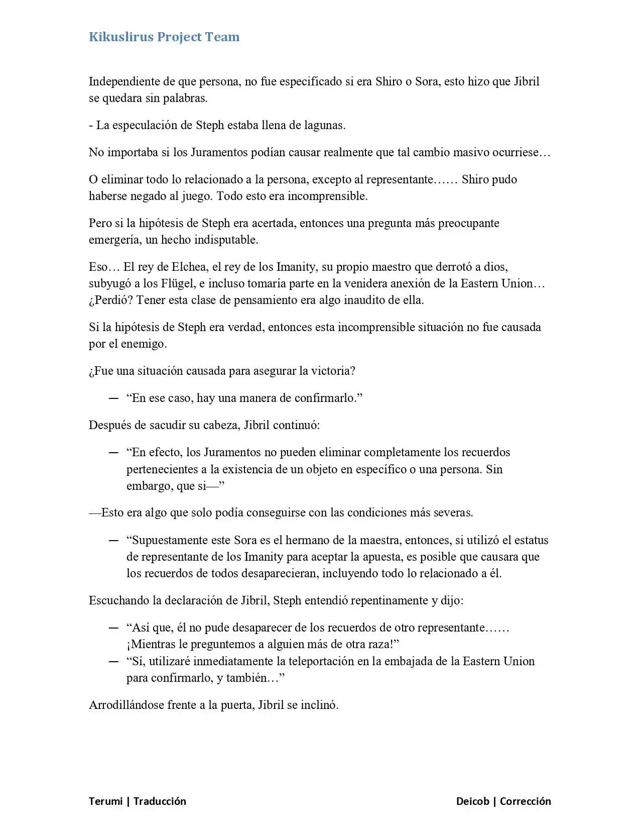Página 13 — No Game No Life Capítulo 3.1