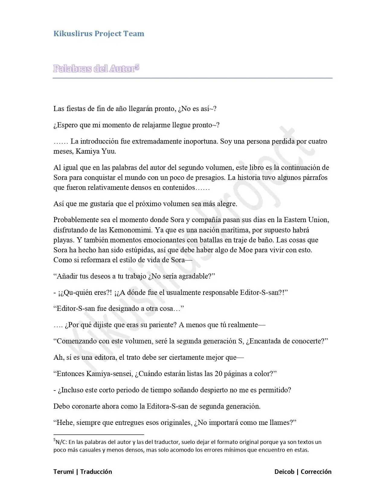 Página 4 — No Game No Life Capítulo 3.5