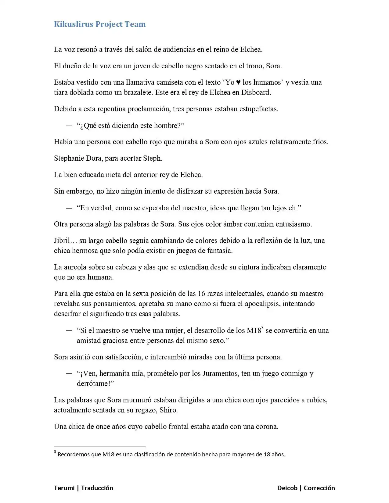 Página 7 — No Game No Life Capítulo 3