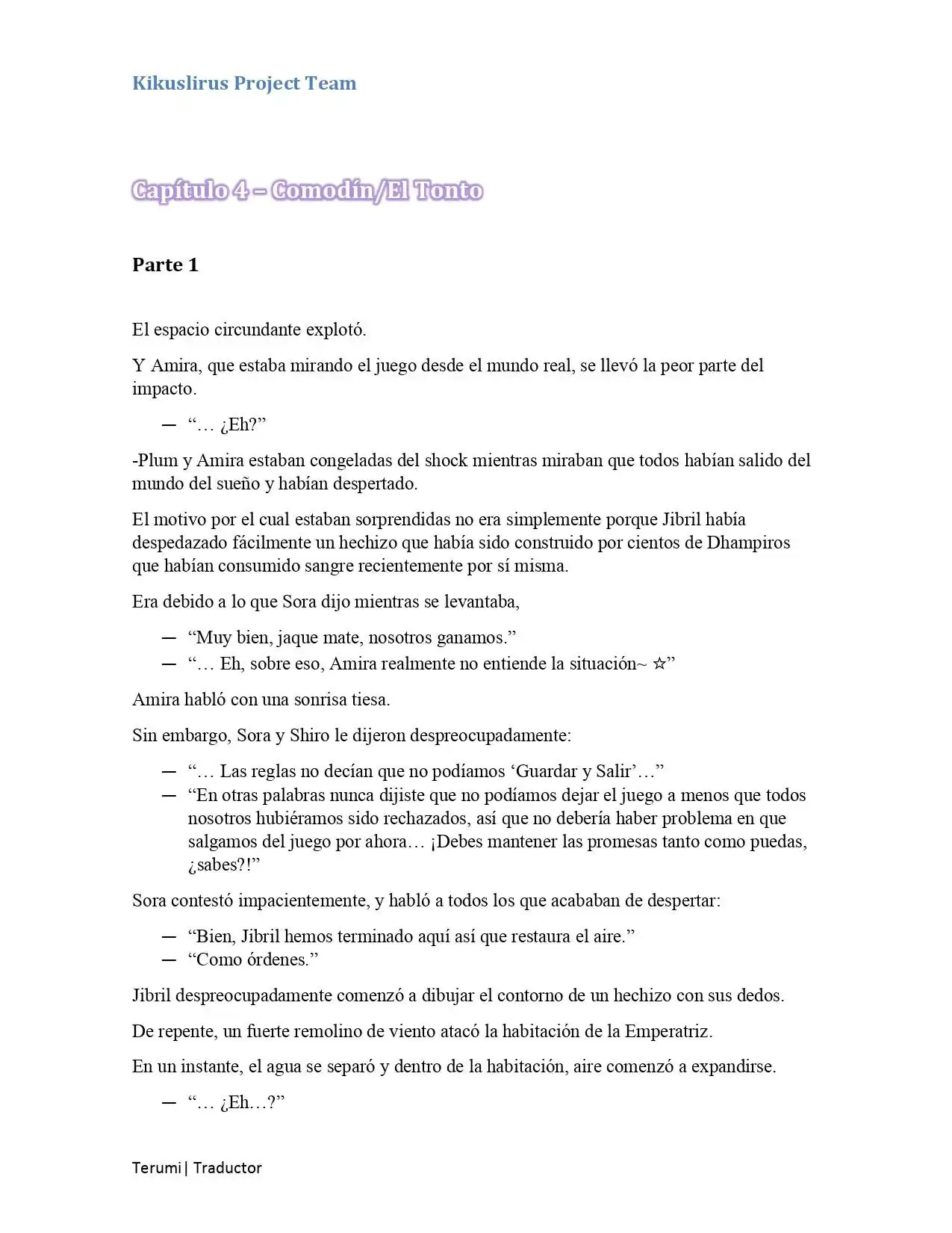 Página 1 — No Game No Life Capítulo 4.4