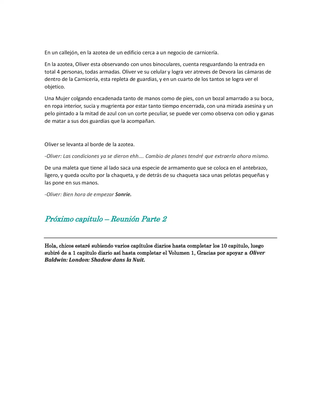 Página 8 — Capítulo 3 de Oliver Baldwin London: Sombras en la Noche