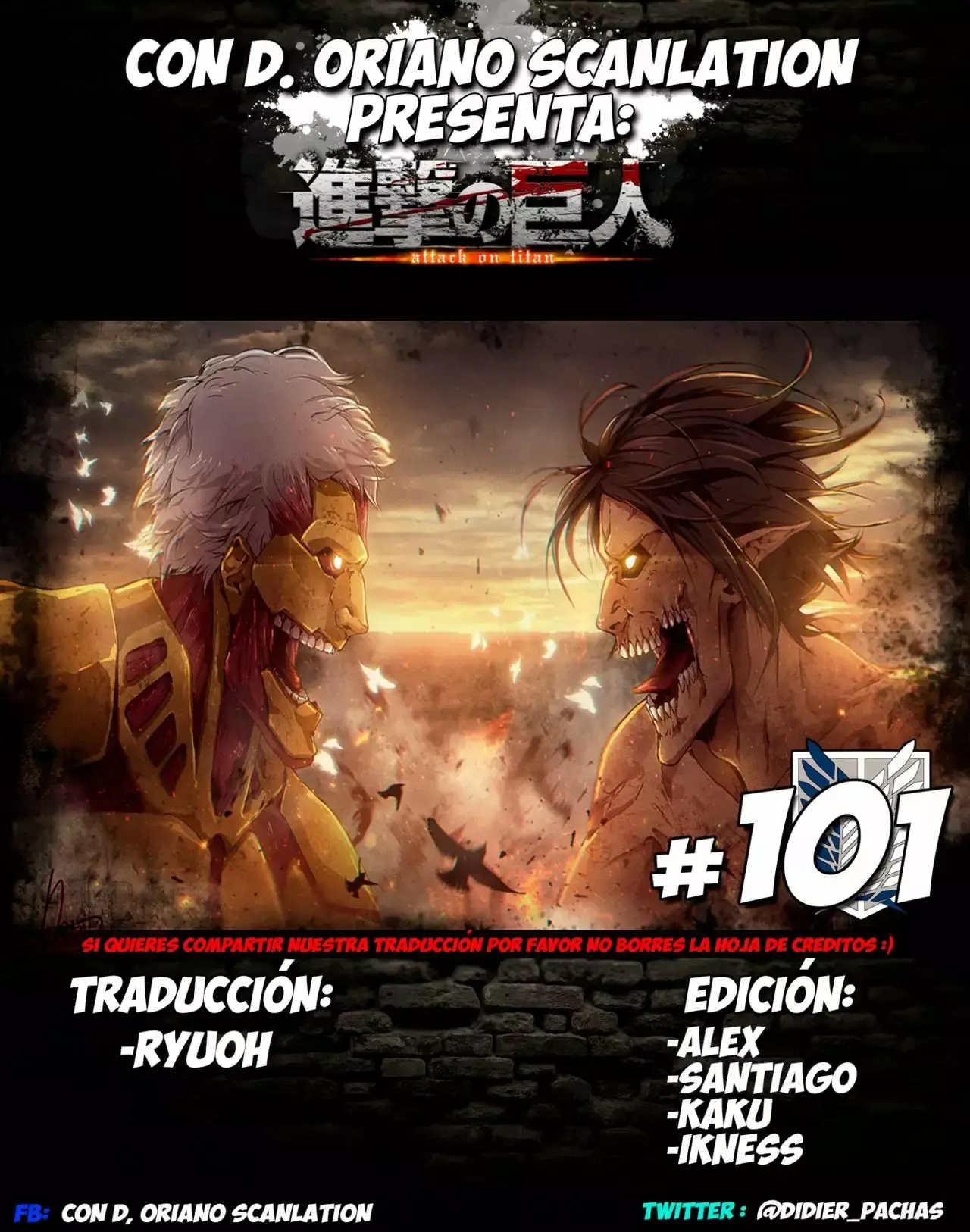 Página 1 — Shingeki no Kyojin Capítulo 101