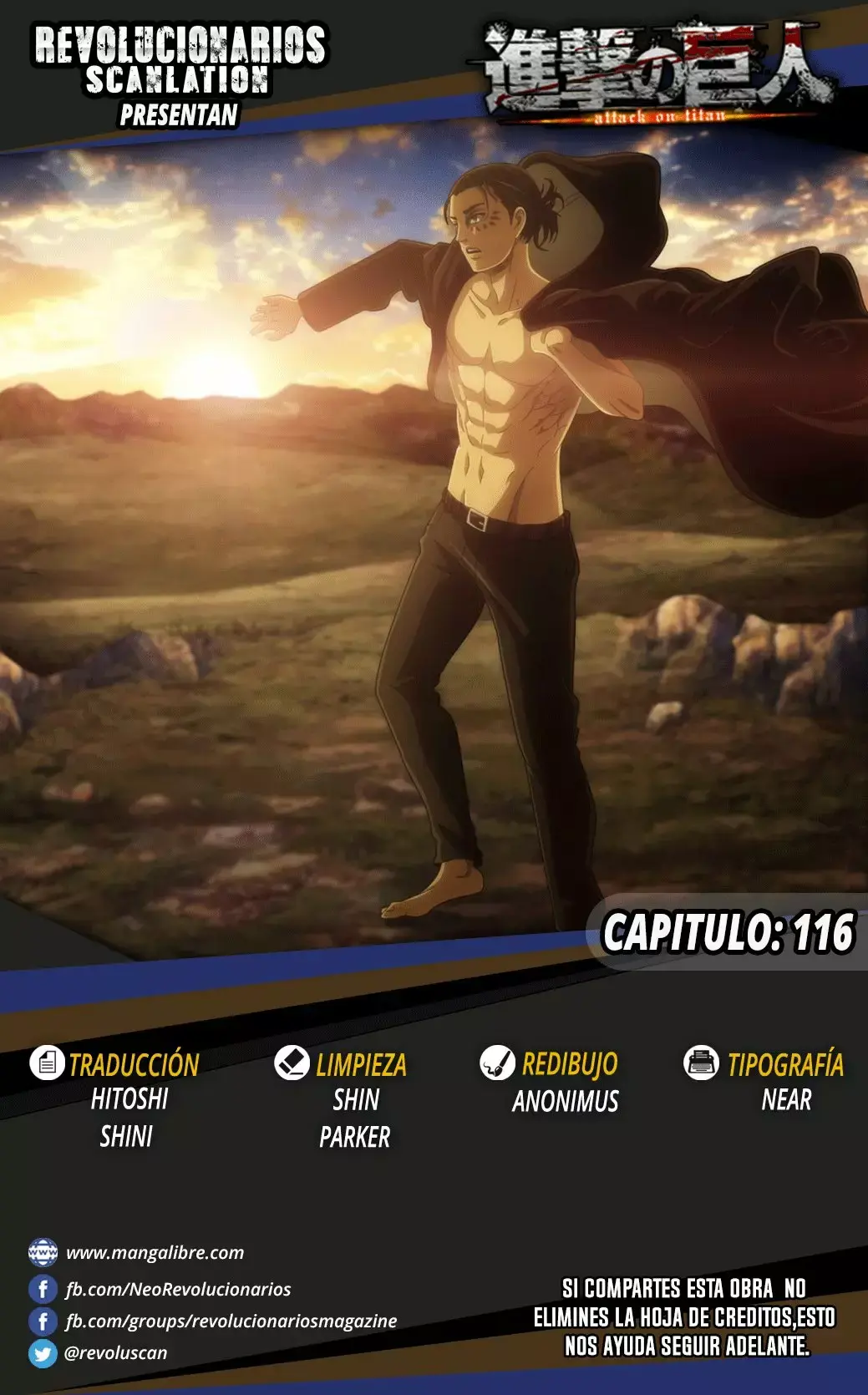 Página 1 — Shingeki no Kyojin Capítulo 116