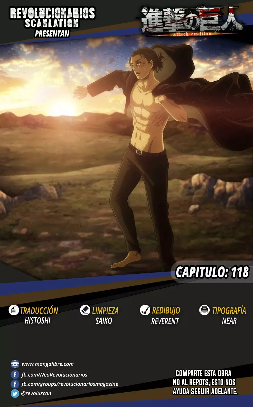 Página 1 — Shingeki no Kyojin Capítulo 118