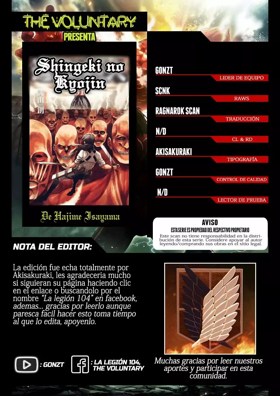 Página 1 — Shingeki no Kyojin Capítulo 122