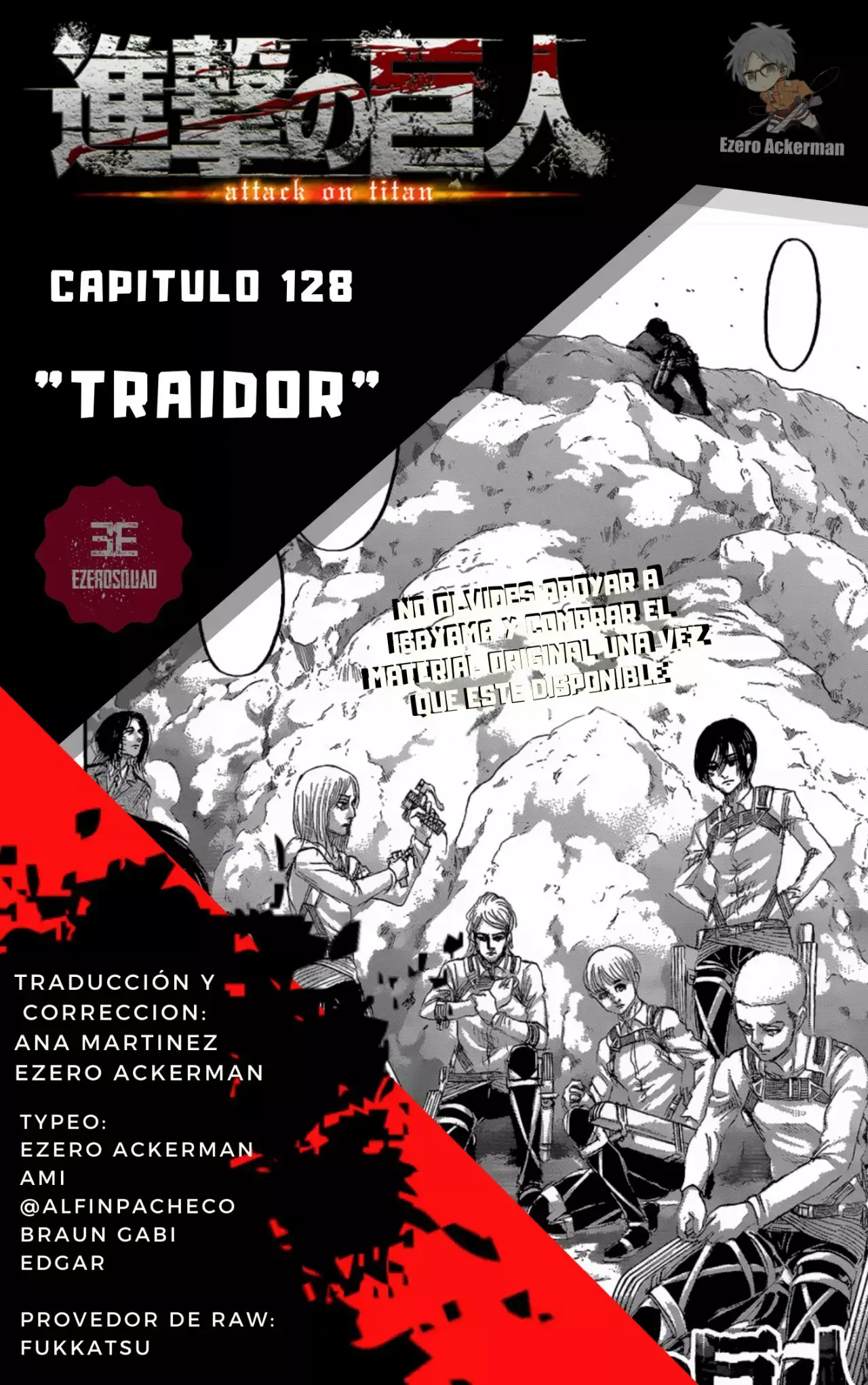 Página 1 — Shingeki no Kyojin Capítulo 128