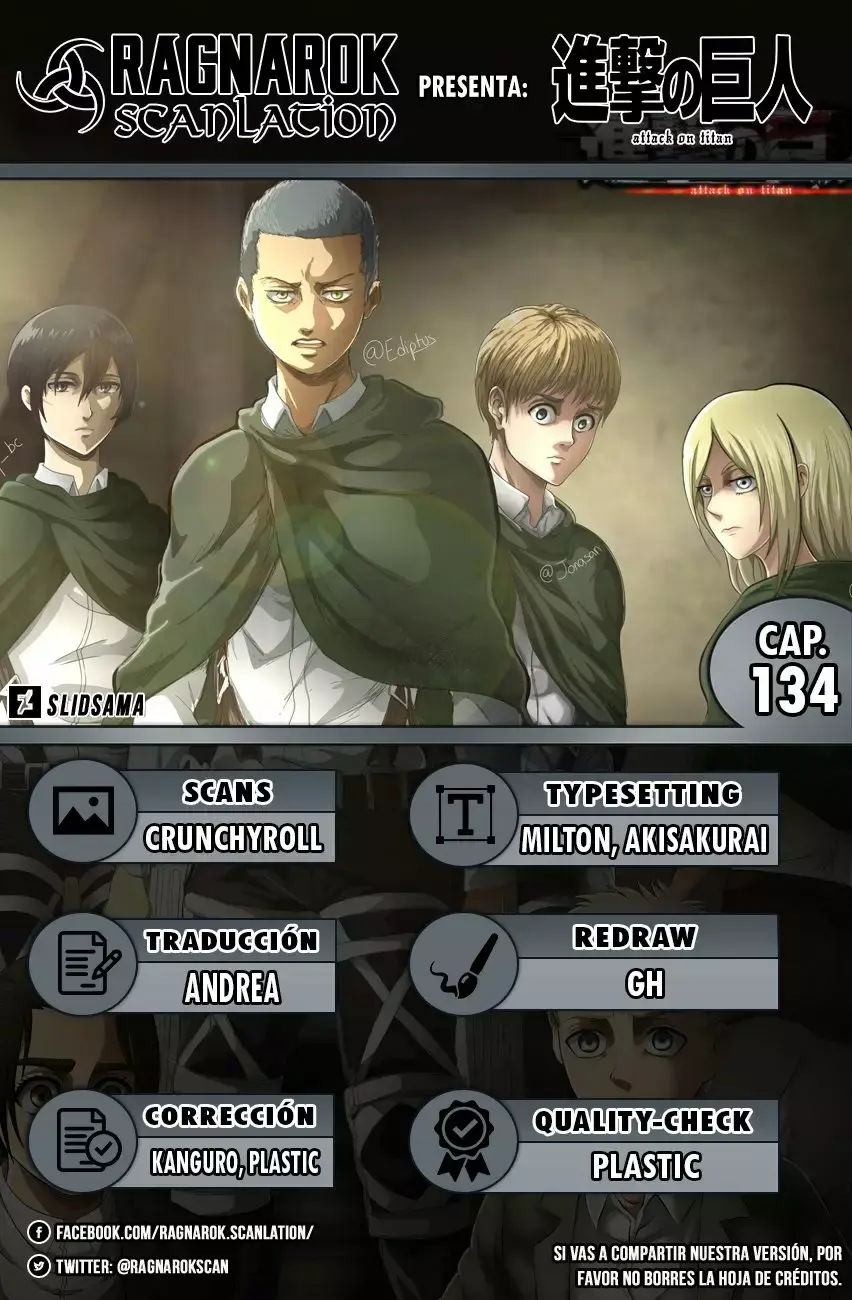 Página 2 — Shingeki no Kyojin Capítulo 134