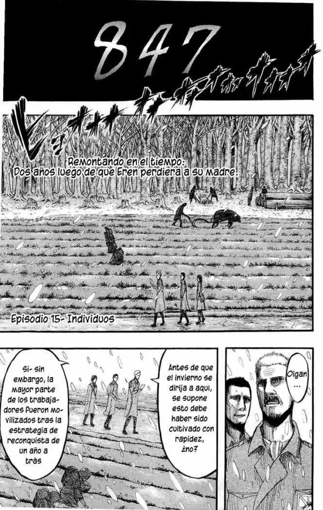 Página 1 — Shingeki no Kyojin Capítulo 15