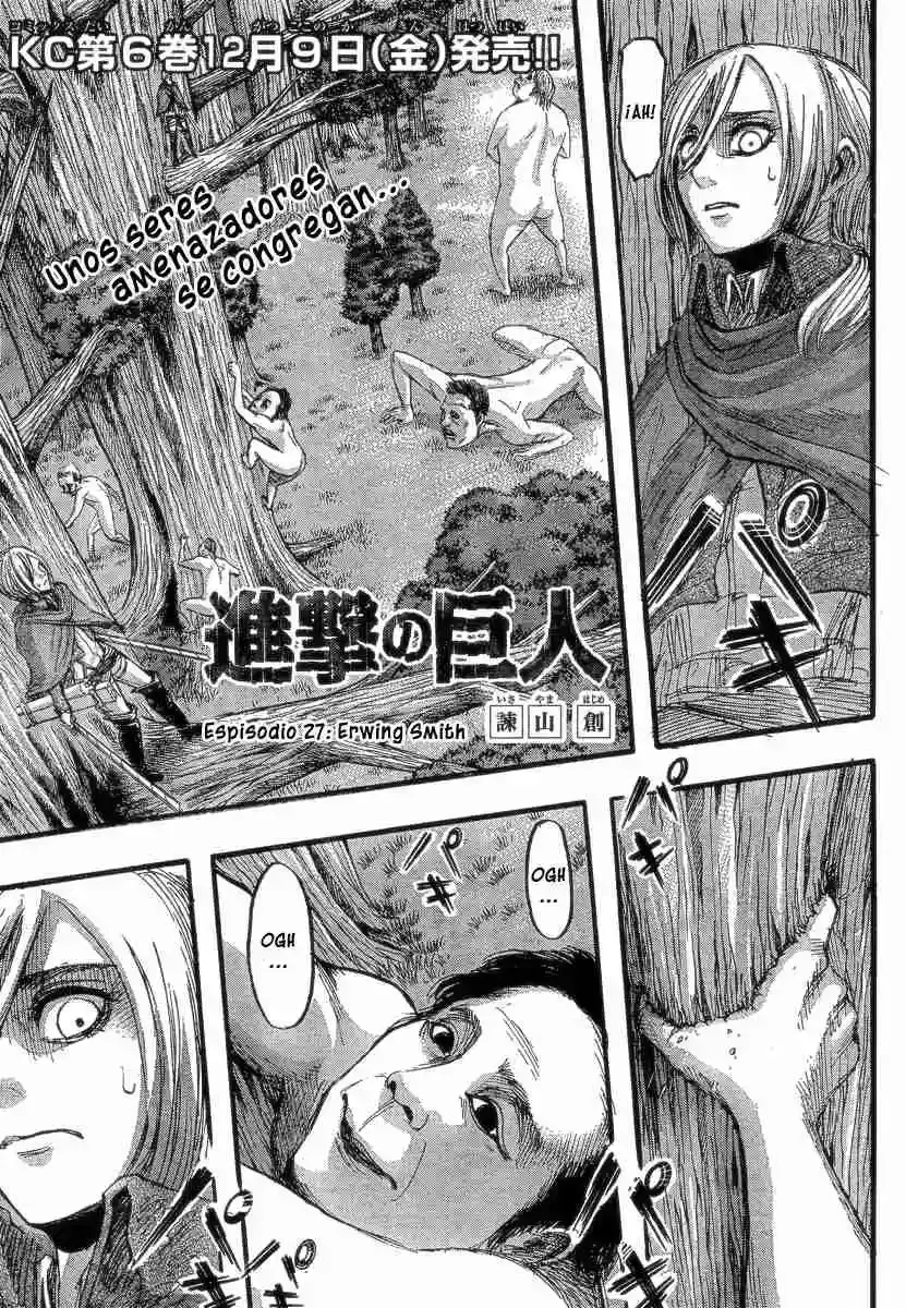 Página 1 — Shingeki no Kyojin Capítulo 27