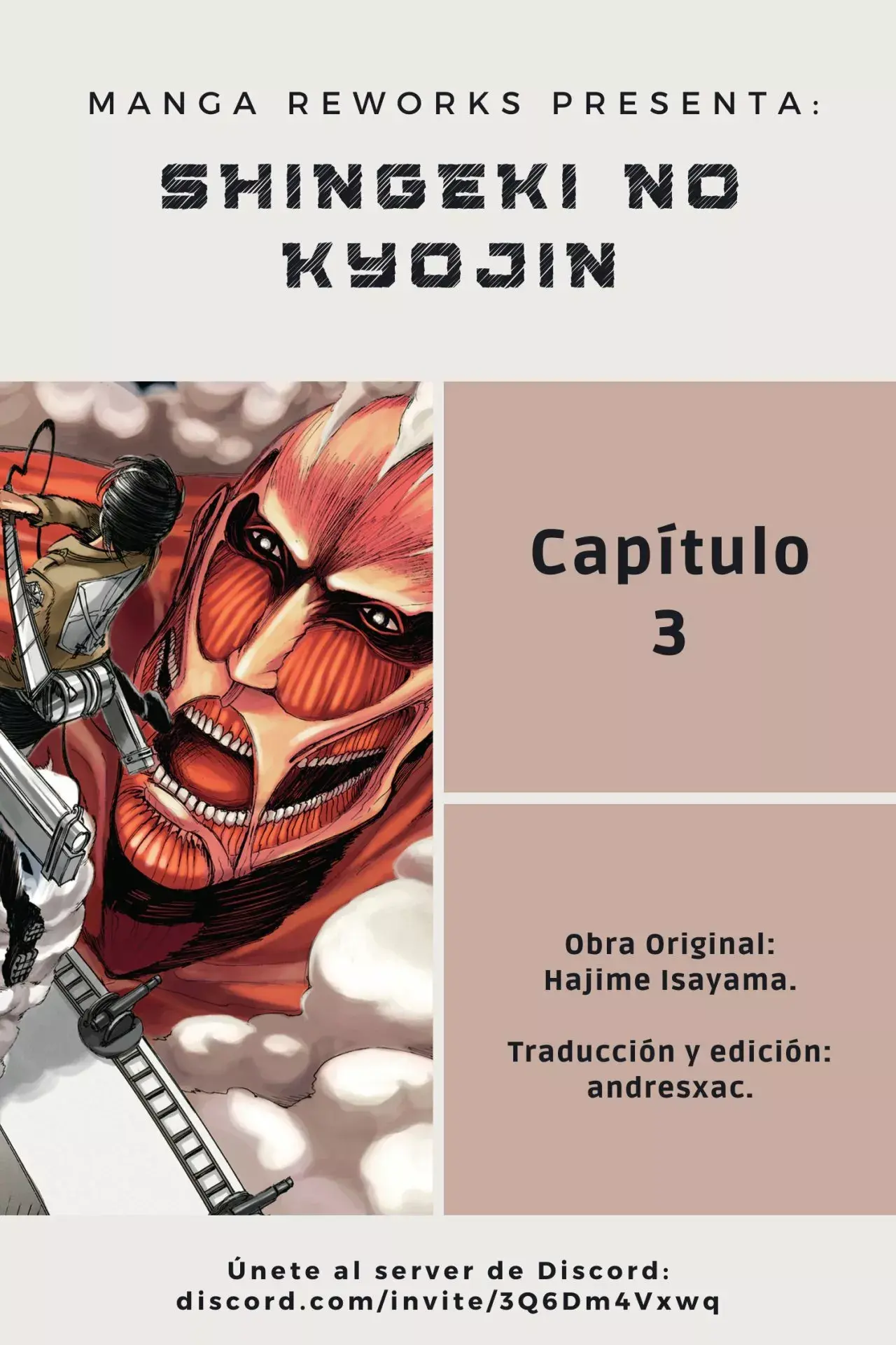 Página 1 — Shingeki no Kyojin Capítulo 3