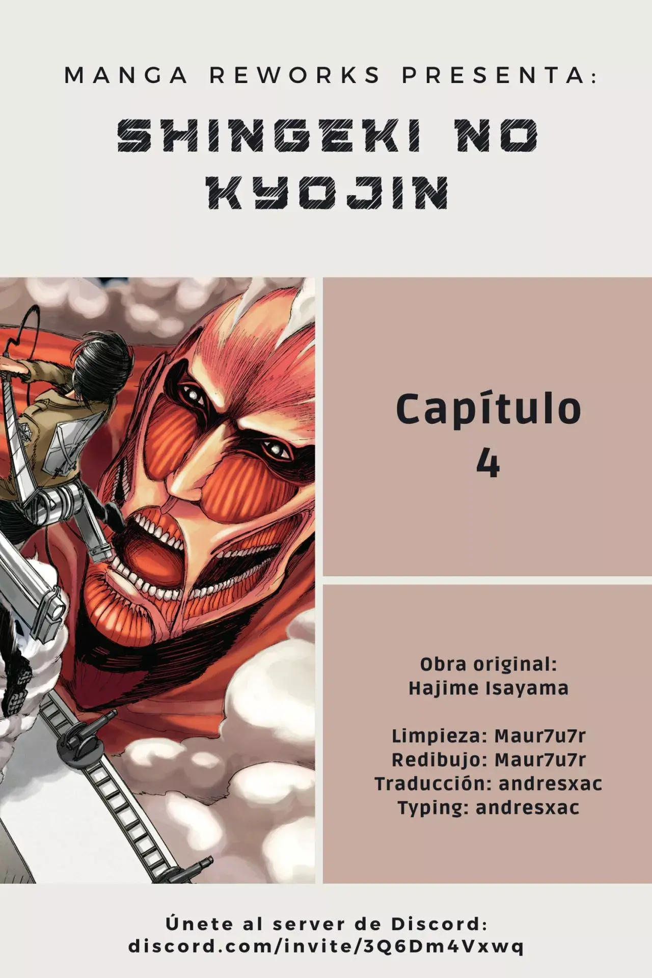 Página 1 — Shingeki no Kyojin Capítulo 4